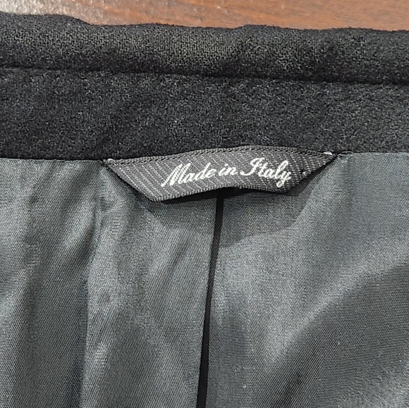 Cashmere 100% Hathaway Platinum Blazer Black Jacket MADE IN ITALY Size 38 SHORT - Picture 7 of 10
